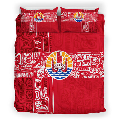 Tahiti Bedding Set French Polynesia Pattern Vintage Style
