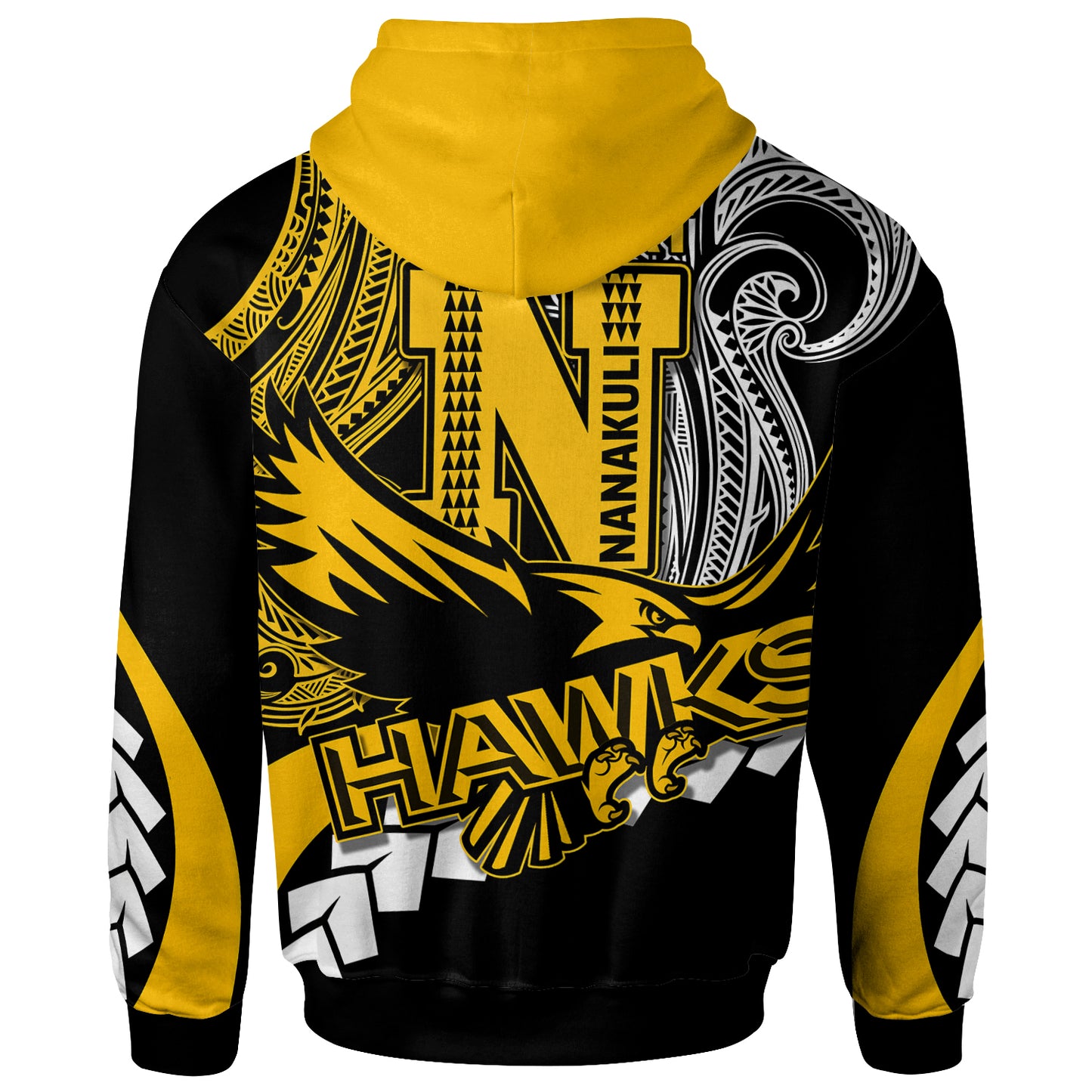 Hawaii Custom Personalised Hoodie - Nanakuli High School Polynesian Tribal Pattern