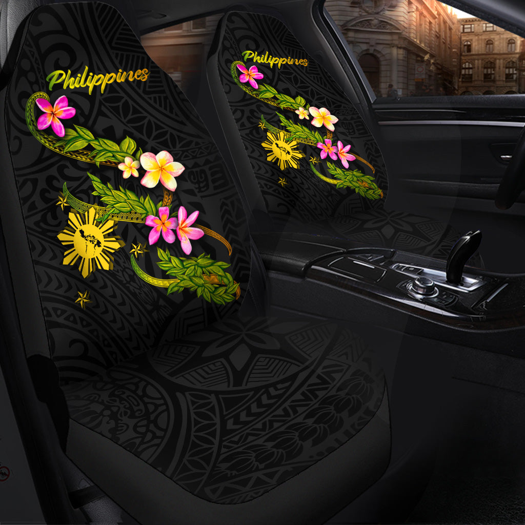 Philippines Filipinos Car Seat Covers Philippines Sun And Map Plumeria Tribal