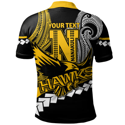 Hawaii Custom Personalised Polo Shirt - Nanakuli High School Polynesian Tribal Pattern