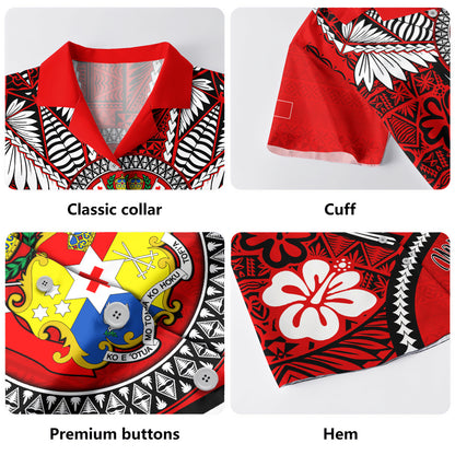 Tonga Hawaiian Shirt Custom Tribal Ngatu Pattern Circle Style