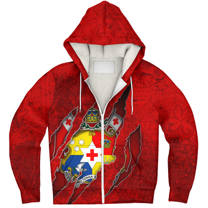 Tonga Sherpa Hoodie Coat Of Amrs Scratches Cracks Style