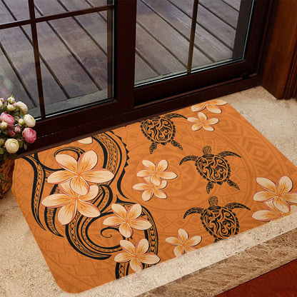 Hawaii Doormat Tribal Tattoo Polynesia Plumeria Flower