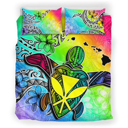 Hawaii Bedding Set Hawaii Map And Turtle Tribal Patterns