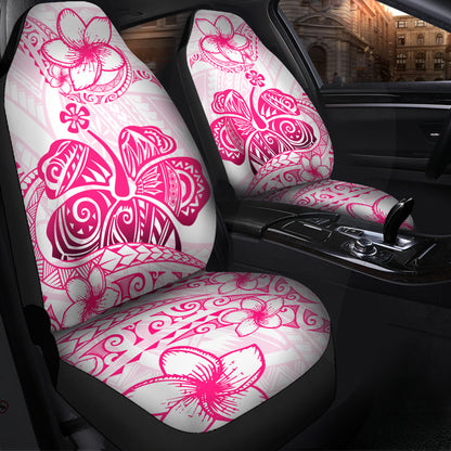 Hawaii Car Seat Covers Pink Hibiscus And Plumeria Flowers Polynesian Decor