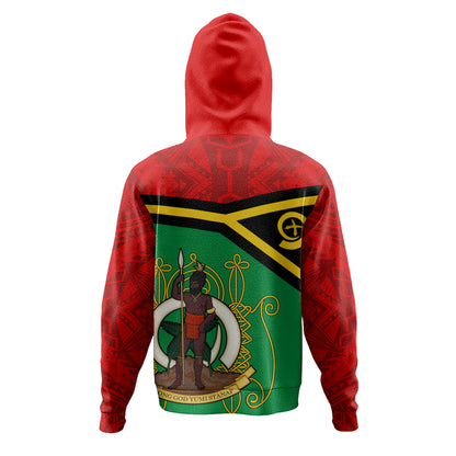Vanuatu Hoodie Melanesia Flag And Coat Of Arms