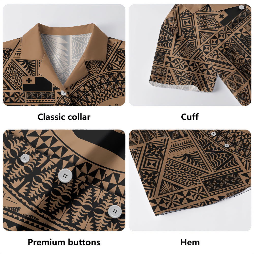 Tonga Hawaiian Shirt Royal Seal Tribal Pattern