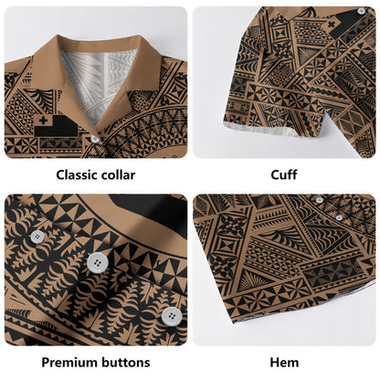 Tonga Hawaiian Shirt Royal Seal Tribal Pattern