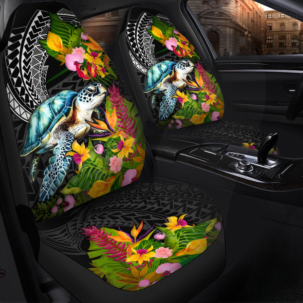 Hawaii Car Seat Covers Turtle Ocean Spiral Polynesian Patterns