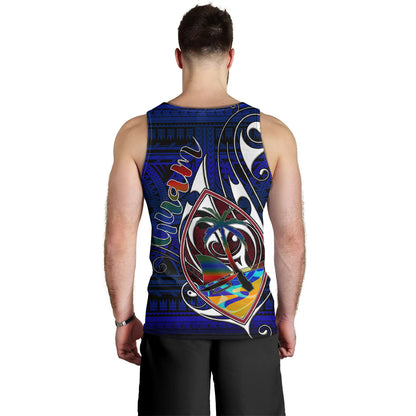 Guam Men Tank Top - Guam Independence Day With Hook Polynesian Patterns