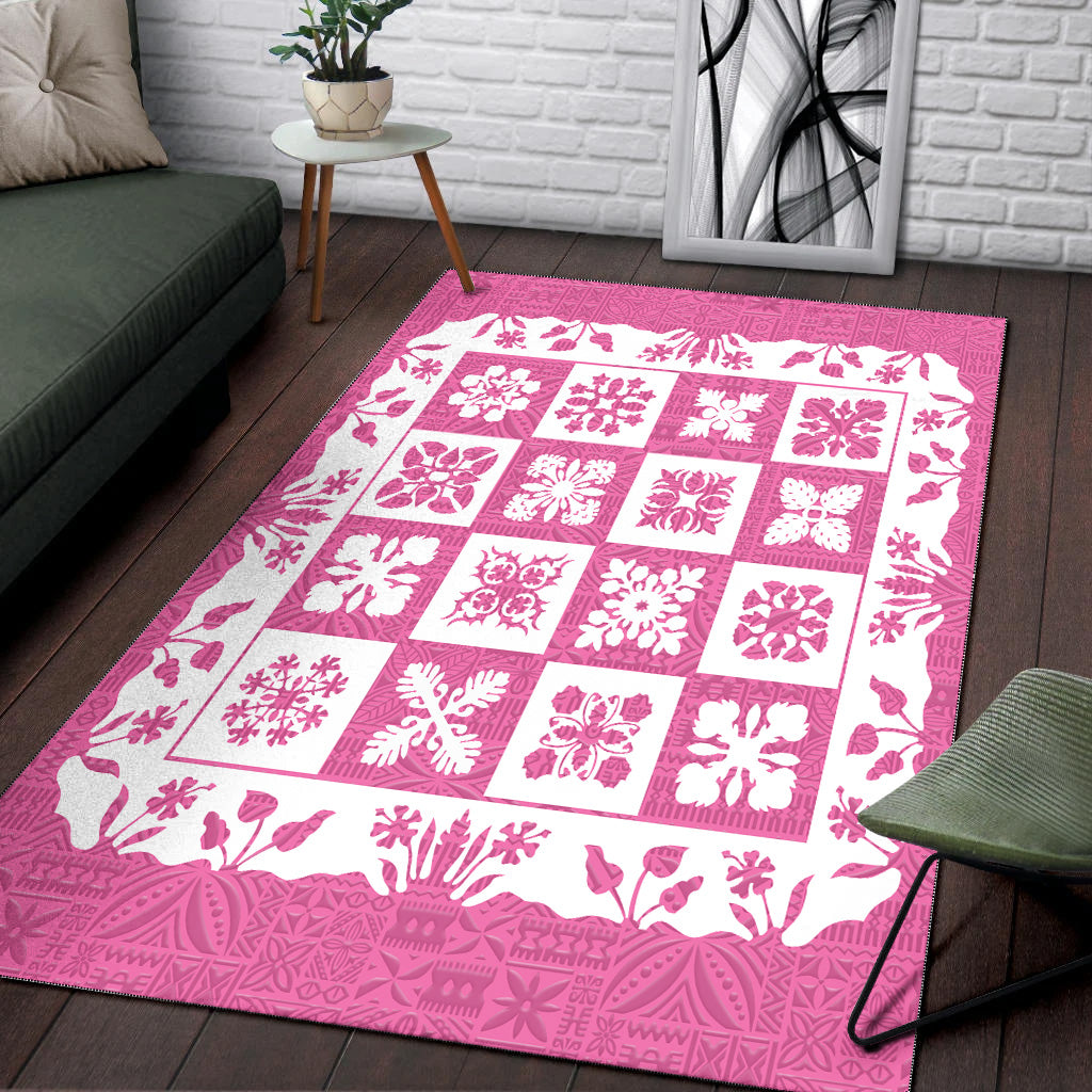 Hawaii Area Rug Pink Hawaii Pattern Polynesian Color