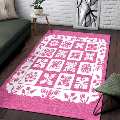 Hawaii Area Rug Pink Hawaii Pattern Polynesian Color