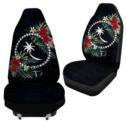 Chuuk Car Seat Covers - Chuuk Flag Hibiscus