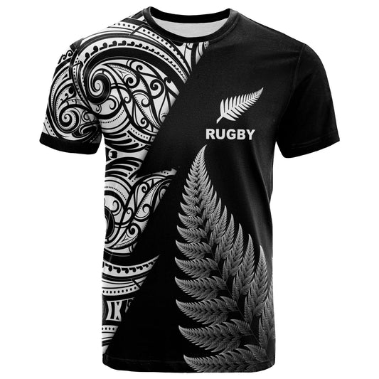 New Zealand Custom Personalised T-Shirt - New Zealand Rugby Silver Fern