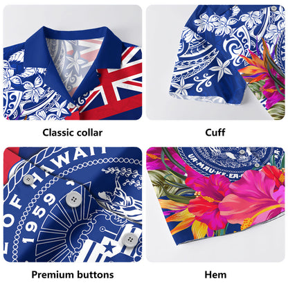 Hawaii Hawaiian Shirt Flag Tribal Tropical Style