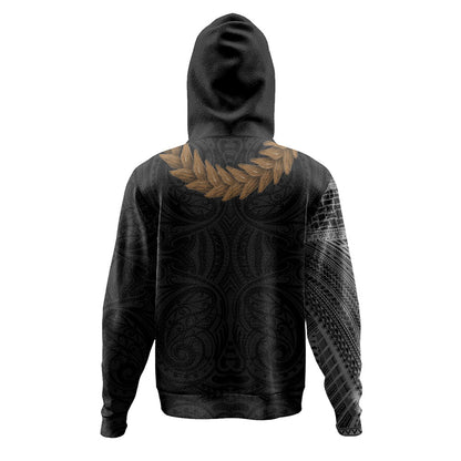 Samoa Hoodie Tattoo Roman Reigns With Ula Fala Style Brown