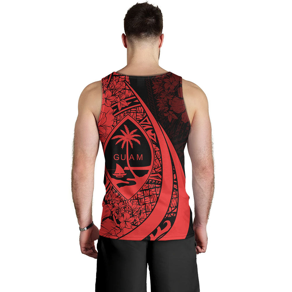Guam Tank Top Custom Hibiscus Flower Symbols Style