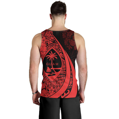 Guam Tank Top Custom Hibiscus Flower Symbols Style