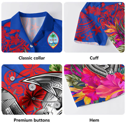 Guam Hawaiian Shirt Flag Tribal Tropical Style