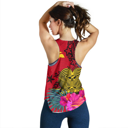 Papua New Guinea Women Tank Flag Tribal Tropical Style