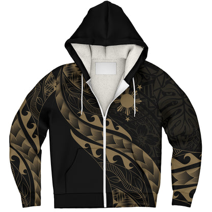 Philippines Filipinos Sherpa Hoodie Custom Island Tribal Tattoos