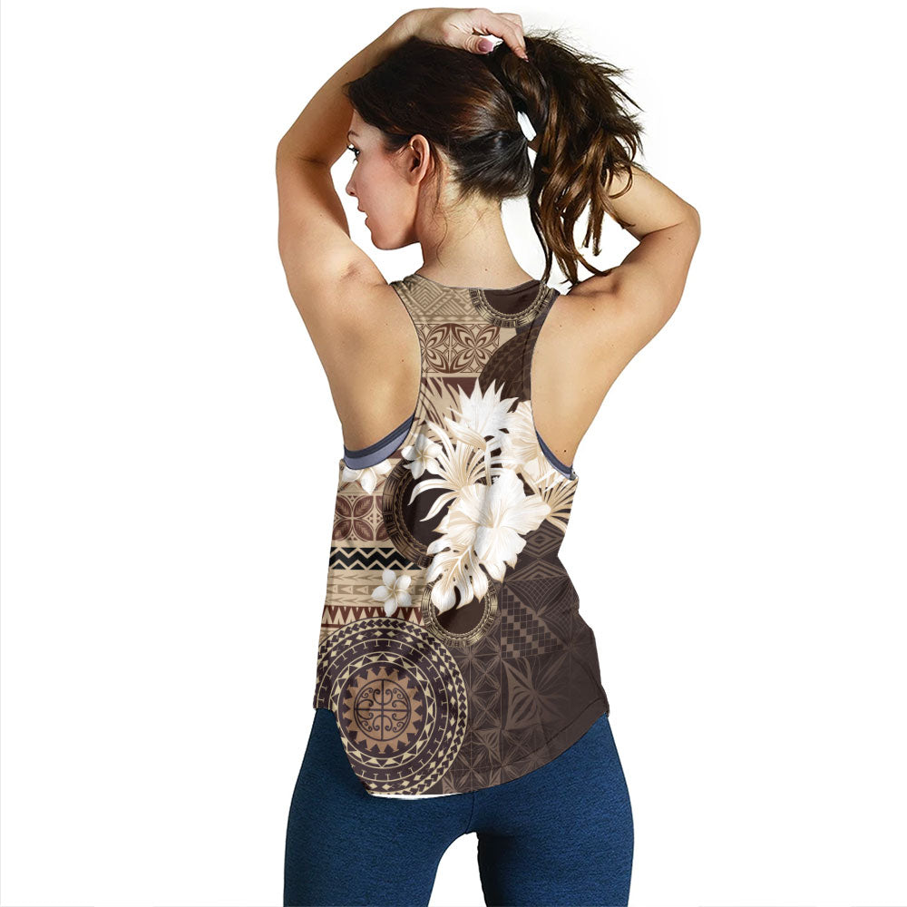 Samoa Women Tank Siapo Motif Print Fabric