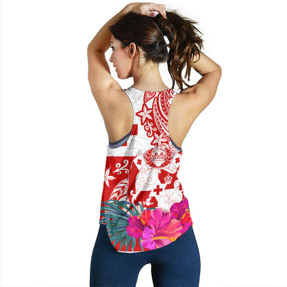 Tonga Women Tank Flag Tribal Tropical Style