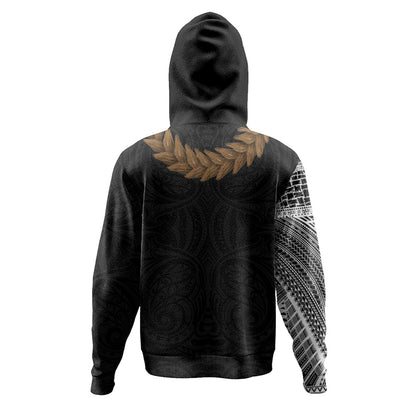 Samoa Hoodie Tattoo Roman Reigns With Ula Fala Style Brown