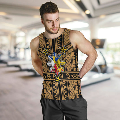 Philippines Tank Top - Filipino Sun And Stars Tribal Tattoo Patterns Style