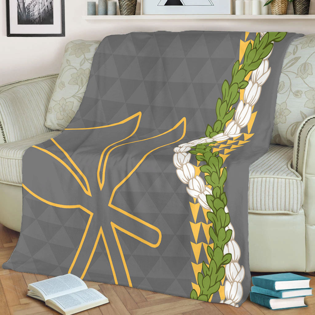 Hawaii Premium Blanket Kanaka Maoli Puakenikeni Maile Flower Lei