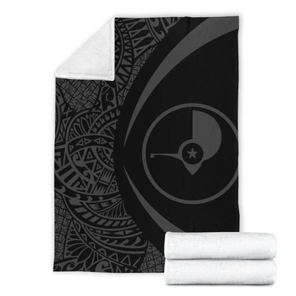 Yap State Premium Blanket Lauhala Gray Circle Style
