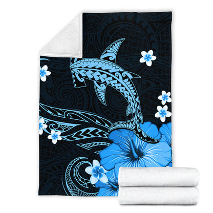 Hawaii Premium Blanket Shark Polynesia Tribal Tattoo