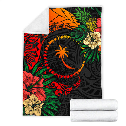 Chuuk State Premium Blanket Polynesian Coat Of Arms Tropical