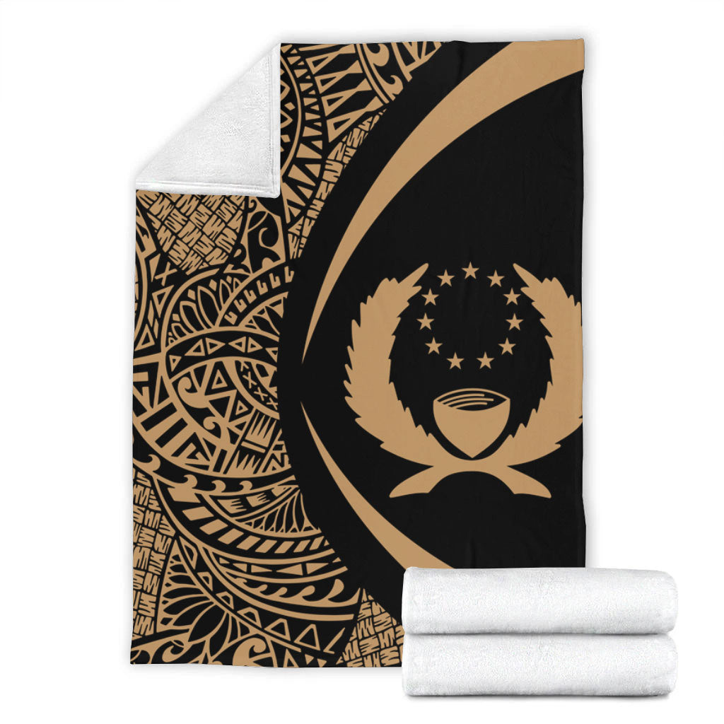 Pohnpei State Premium Blanket Lauhala Gold Circle Style