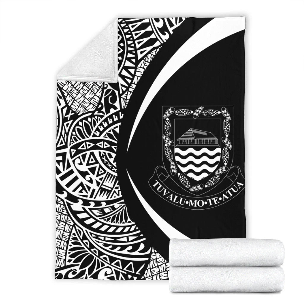 Tuvalu Premium Blanket Lauhala White Circle Style