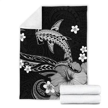 Hawaii Premium Blanket Shark Polynesia Tribal Tattoo