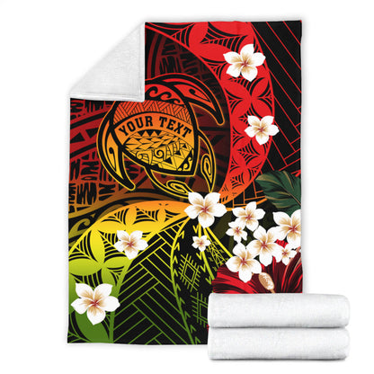 Hawaii Premium Blanket Custom Turtle Style Reggae Tropical