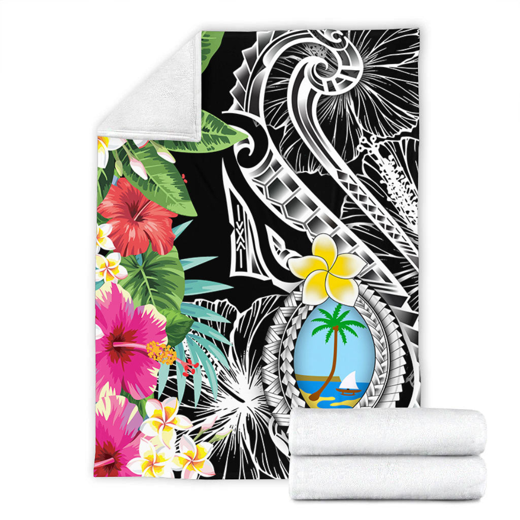 Guam Premium Blanket Summer Plumeria Tribal Tattoo