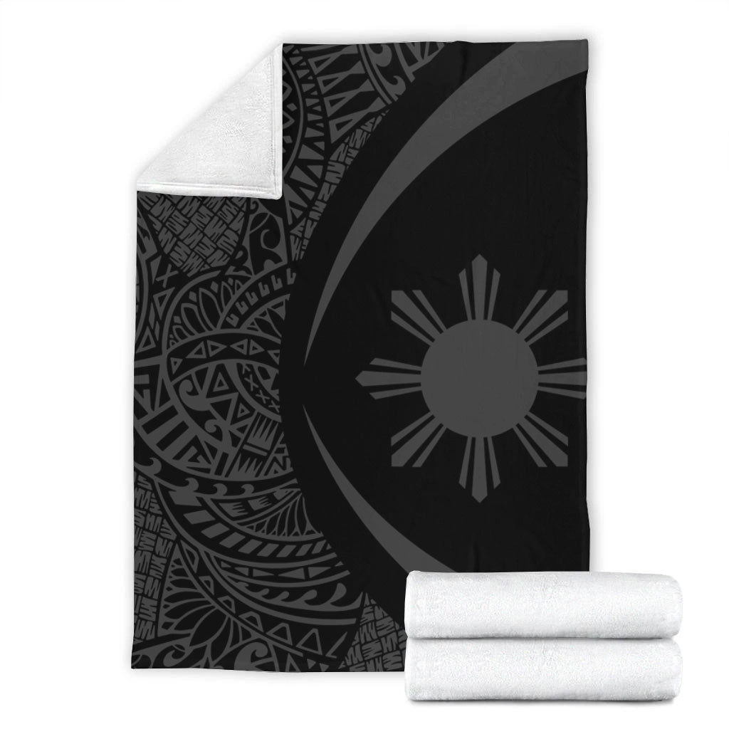 Philippines Filipinos Premium Blanket Lauhala Gray Circle Style