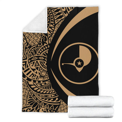 Yap State Premium Blanket Lauhala Gold Circle Style