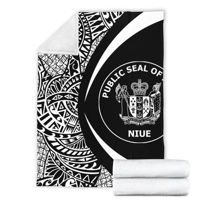 Niue Premium Blanket Lauhala White Circle Style