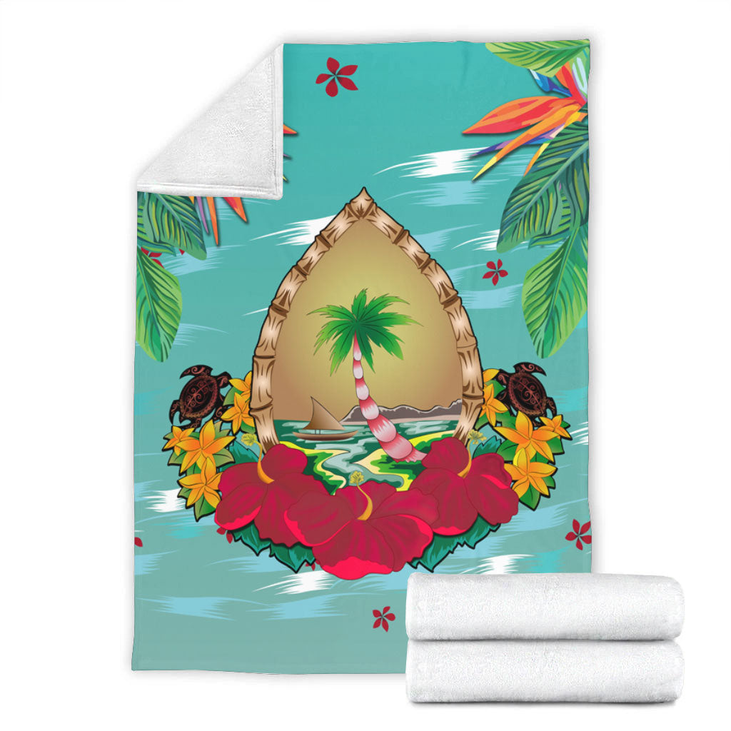Guam Premium Blanket Latte Stones Hibiscus