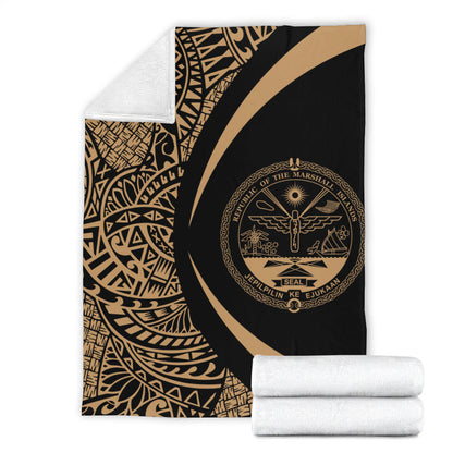 Marshall Islands Premium Blanket Lauhala Gold Circle Style