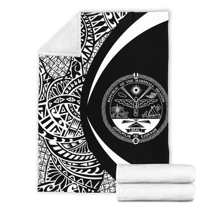 Marshall Islands Premium Blanket Lauhala White Circle Style