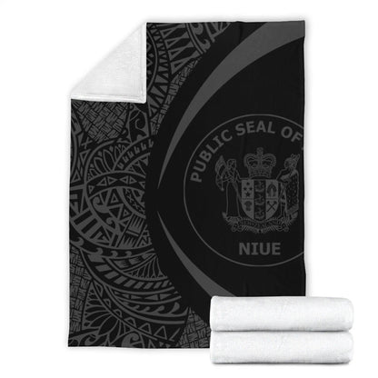 Niue Premium Blanket Lauhala Gray Circle Style
