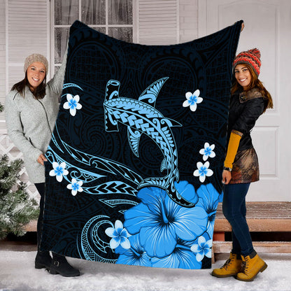 Hawaii Premium Blanket Shark Polynesia Tribal Tattoo