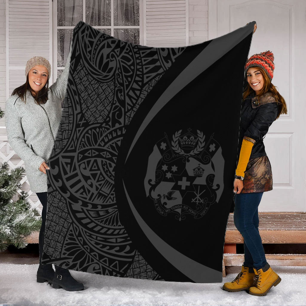 Tonga Premium Blanket Lauhala Gray Circle Style