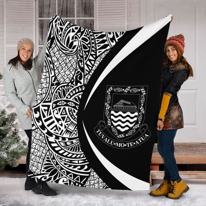 Tuvalu Premium Blanket Lauhala White Circle Style