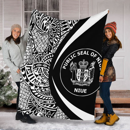 Niue Premium Blanket Lauhala White Circle Style