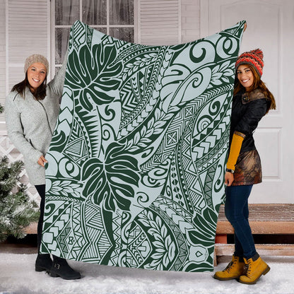 Hawaii Premium Blanket Tribal Pattern Leaf